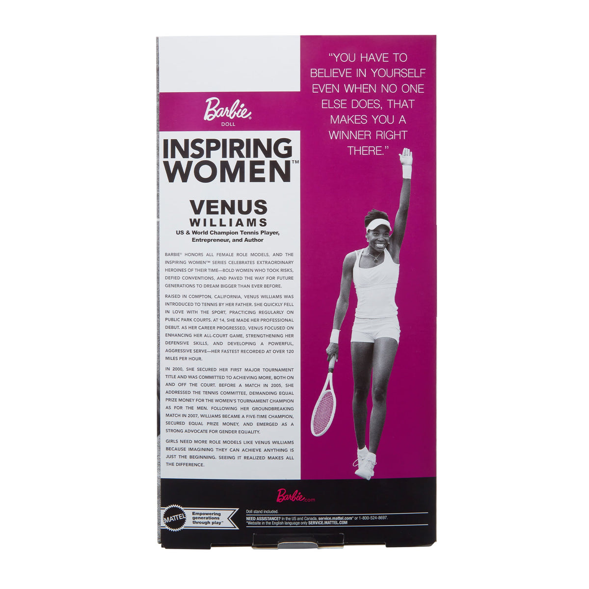 Barbie Inspiring Women Venus Williams Doll