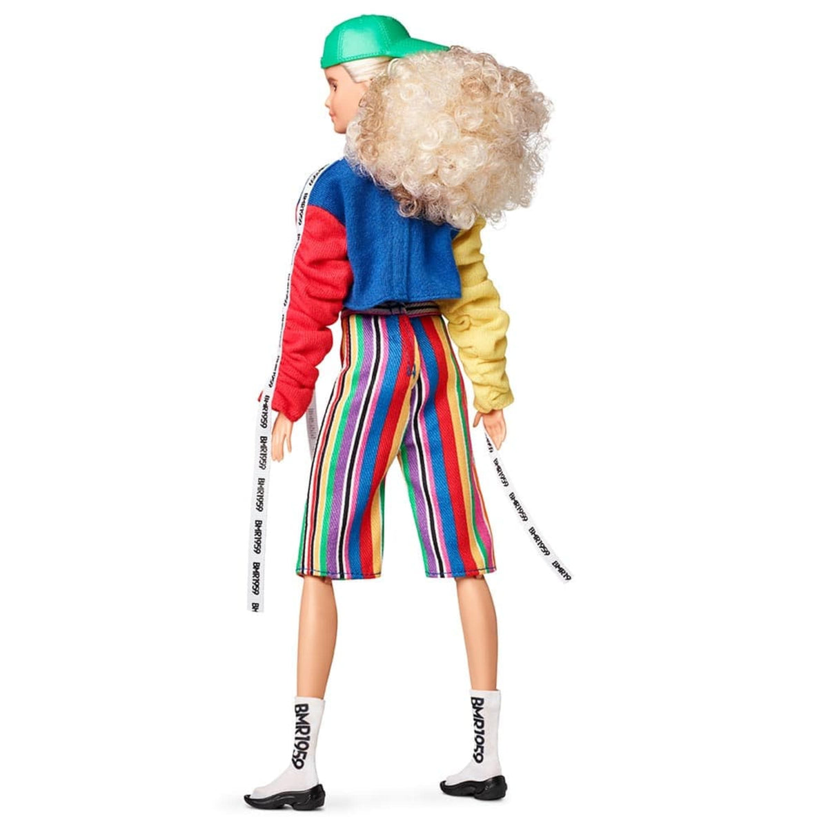 Barbie BMR1959 Doll - Color Block Sweatshirt with Logo Tape & Striped Shorts